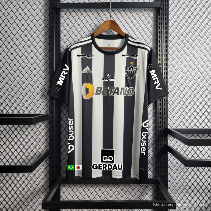 22/23 Atletico Mineiro Home All Sponsors + Patches Soccer Jersey