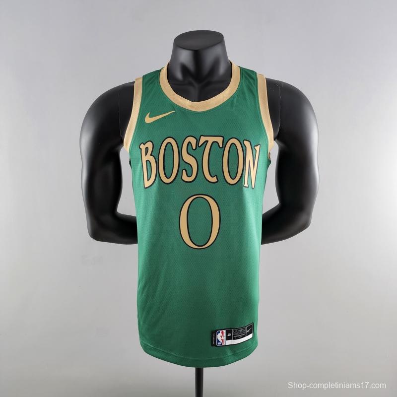 2020 Tatum #0 Boston Celtics City Edition Green NBA Jersey