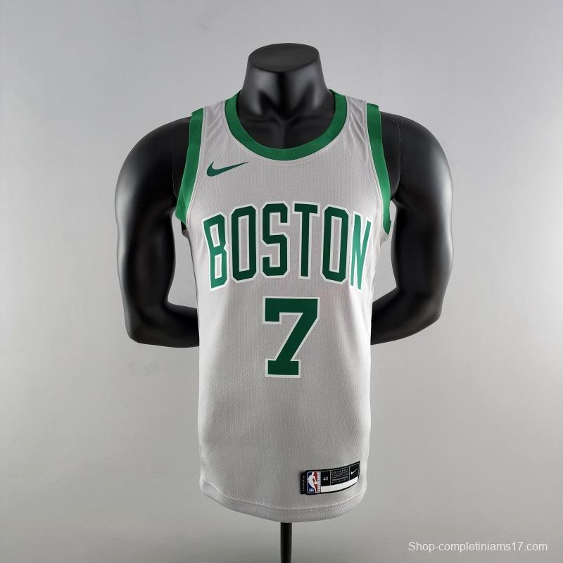 BROWN#7 Boston Celtics Grey NBA Jersey