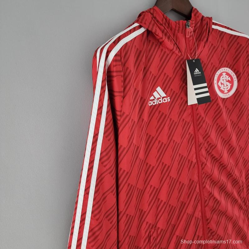 2022 SC Internacional Windbreaker Red White Edge