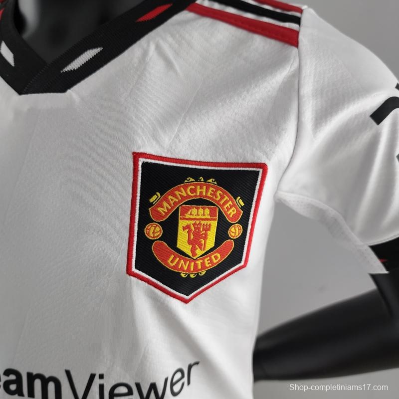 22/23 Kids Manchester United Away SIZE 16-28 Soccer Jersey