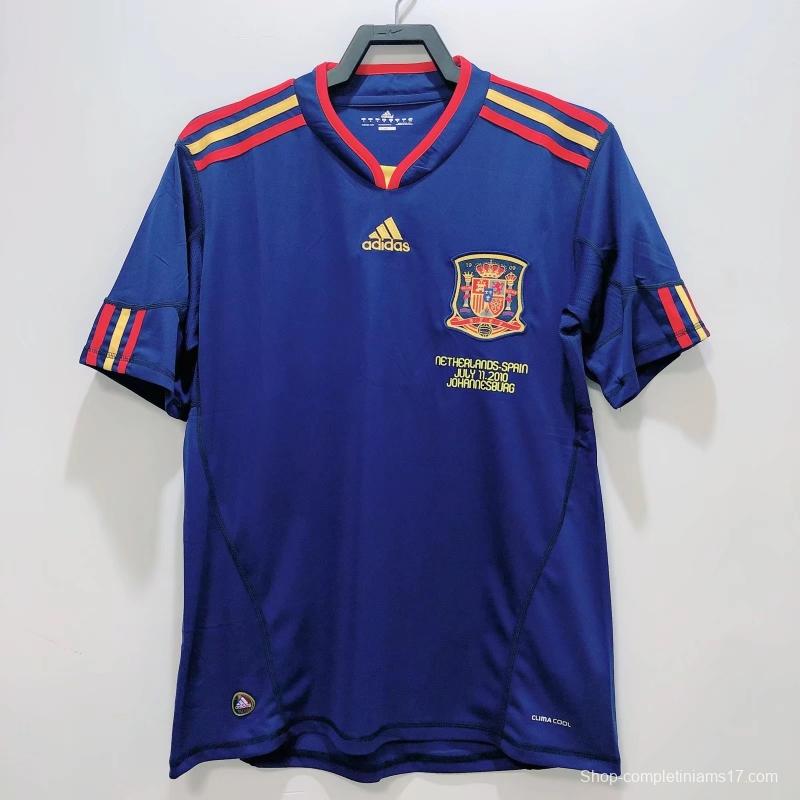 Retro 2010 Spain Away Soccer Jersey