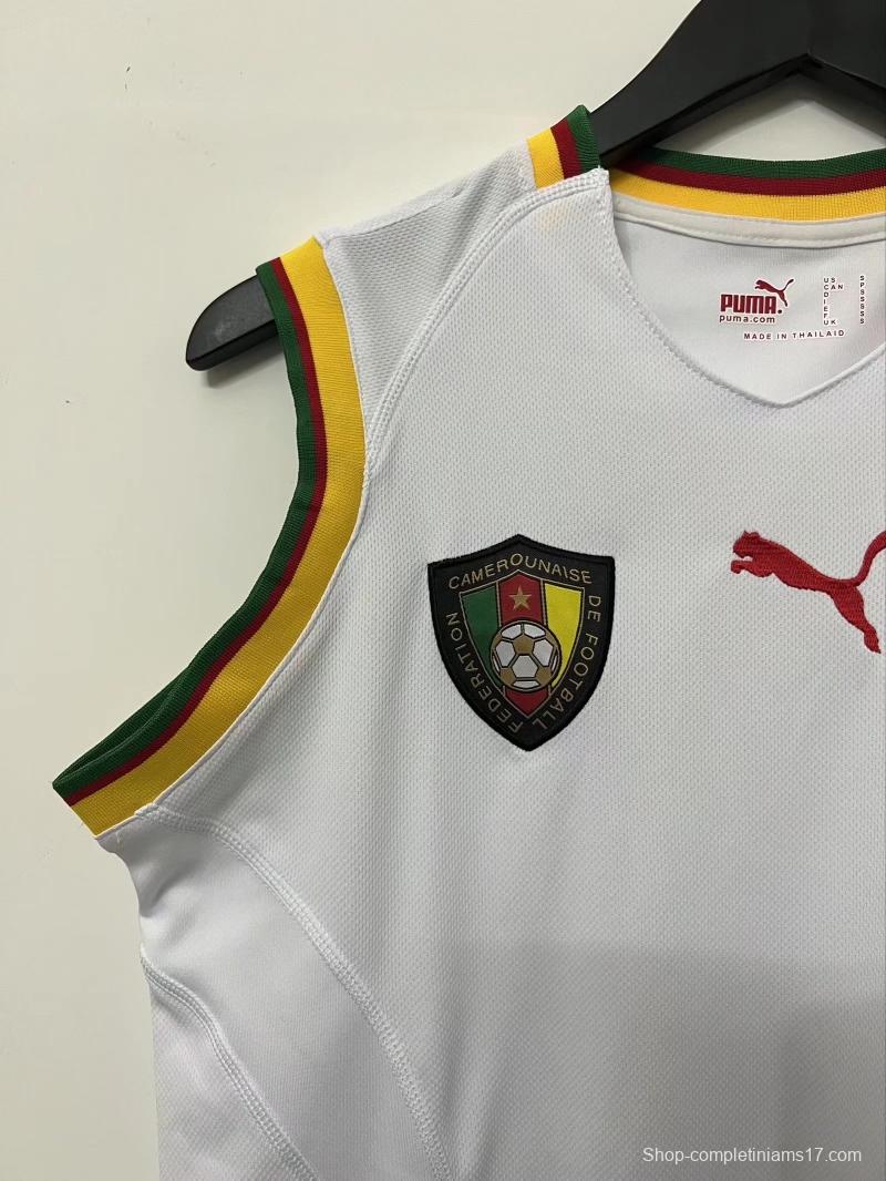 Retro 2002 Cameroon White Jersey