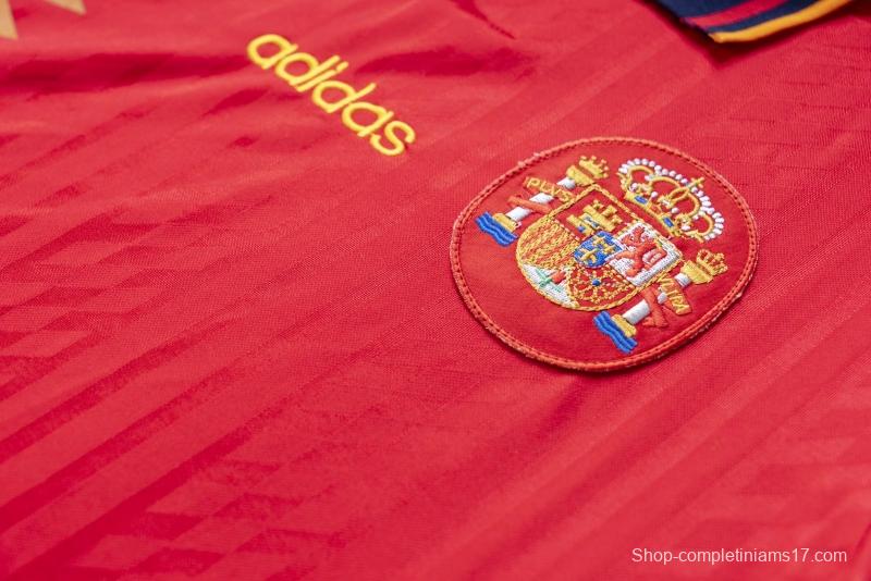 Retro 1994 Spain Home Soccer Jersey