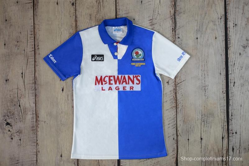 Retro 94/96 Blackburn Rovers Home Soccer Jersey