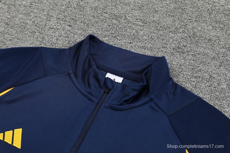 2022 Spain Navy Half Zipper Tracksuit