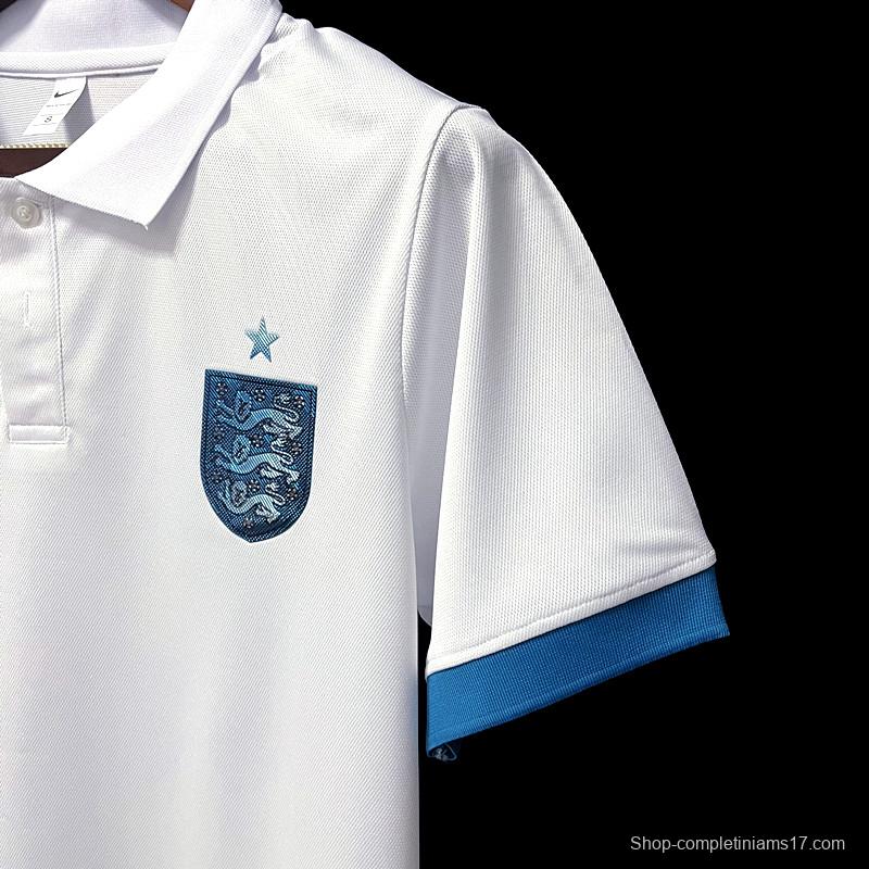 2022 England White Polo Shirts