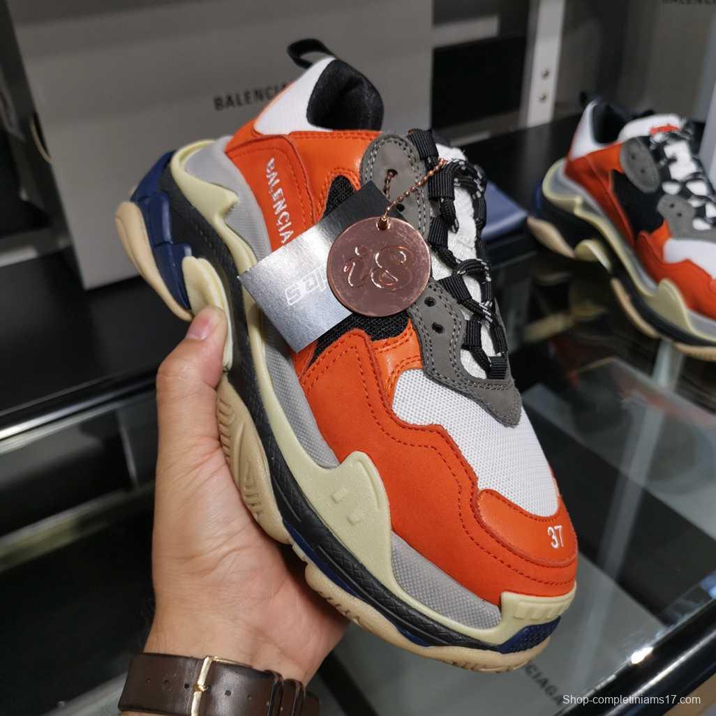 Men/Women Balenciaga Triple S Sneaker Orange Item Ab5580330