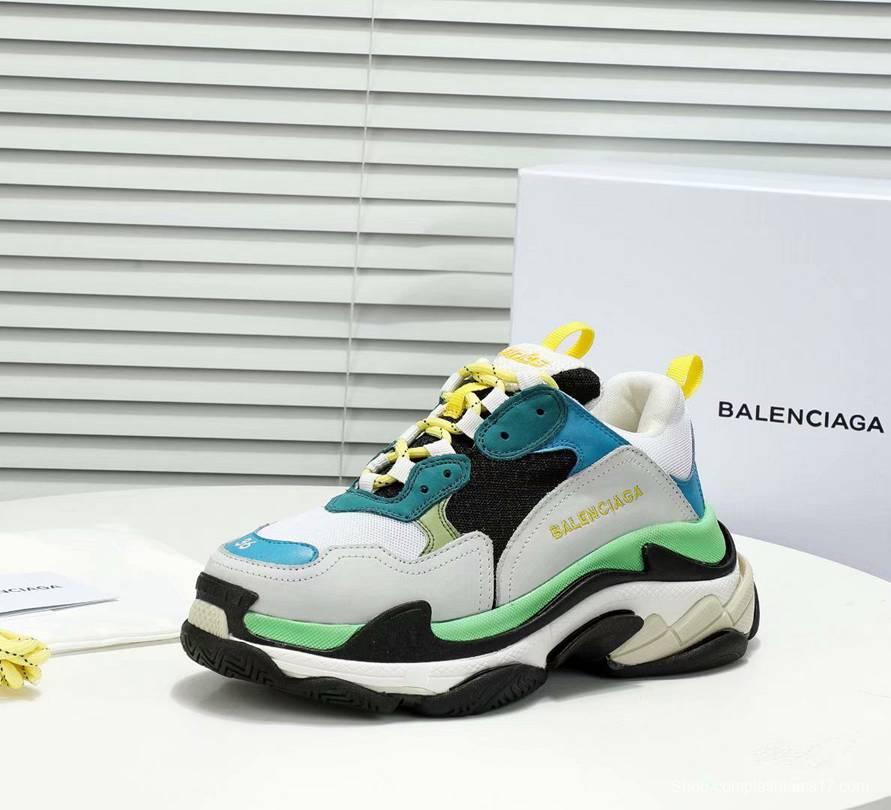 Men/Women Balenciaga Triple S Sneaker Green/Grey/Black