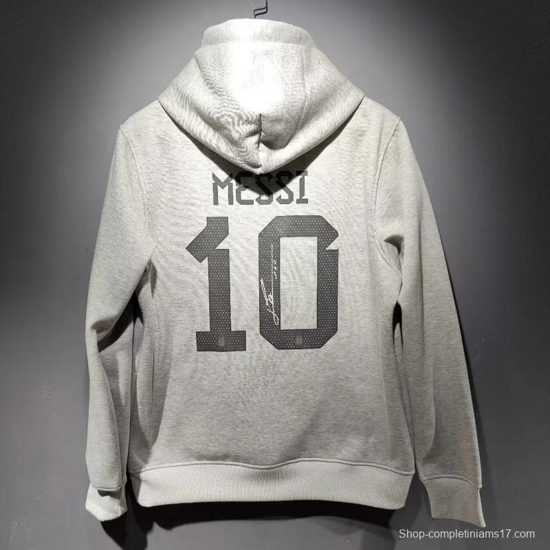 3 Stars Argentina Messi Grey Hoodie