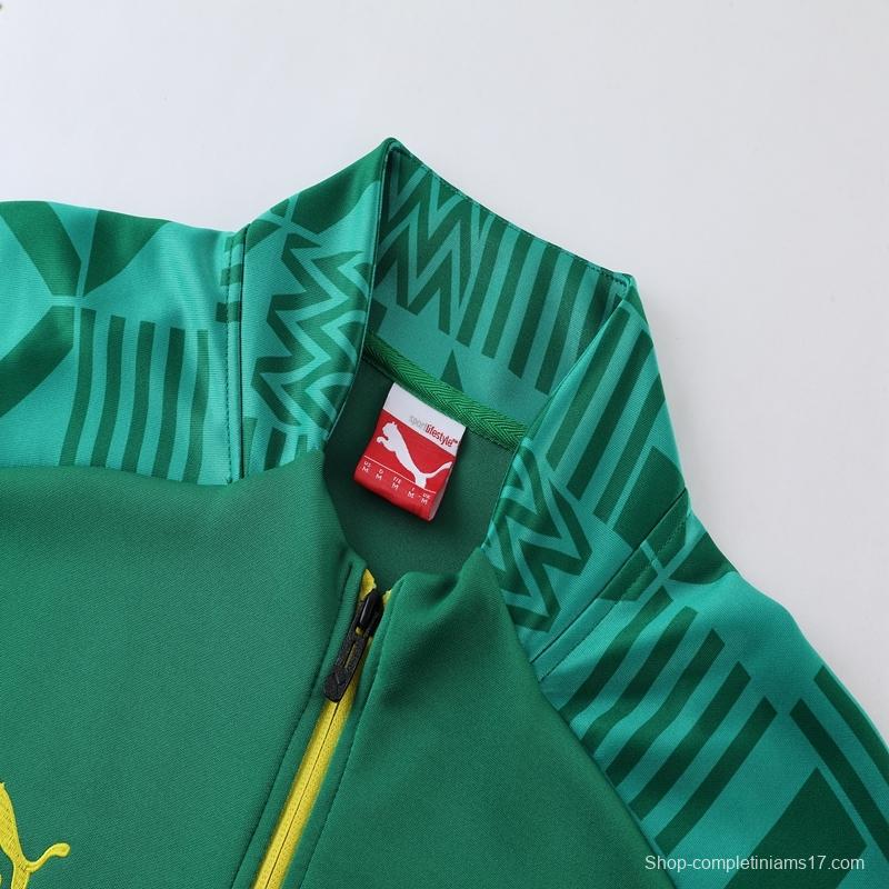 2022 Senegal Green Full Zipper Tracksuit