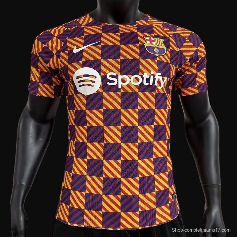 Player Version 22 23 Barcelona Orange Training Jersey