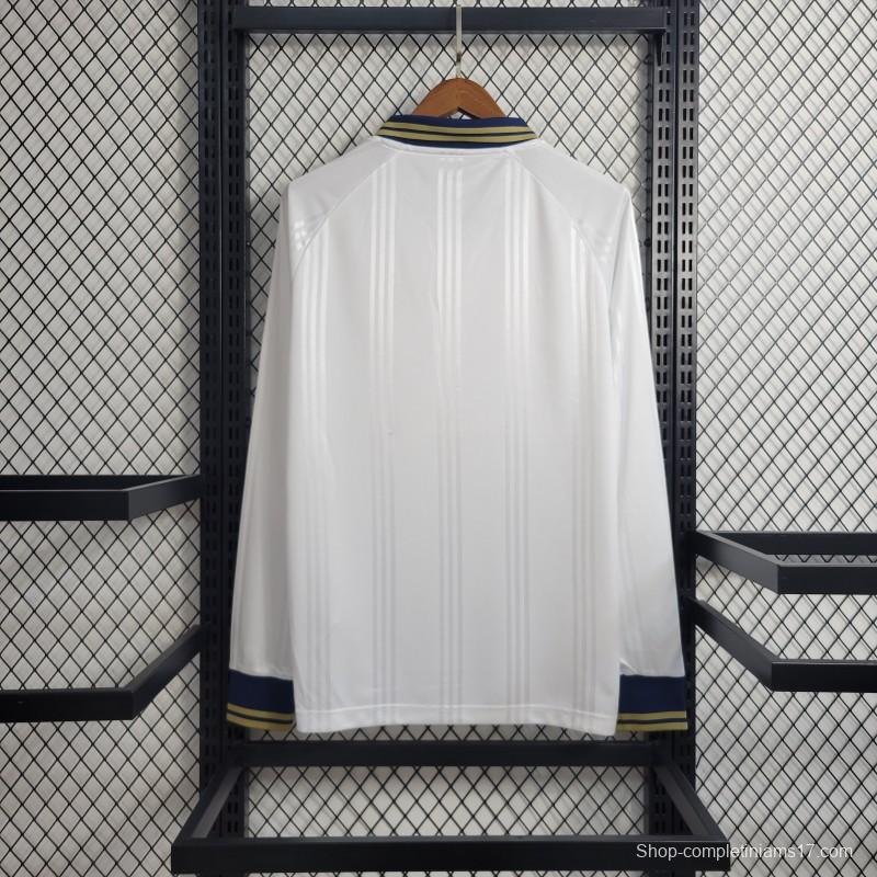 Retro Long Sleeve 2019-20 Real Madrid Training White Jersey