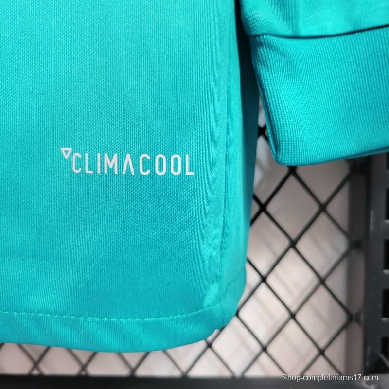 Retro Long Sleeve 17-18 Real Madrid Third Blue Jersey