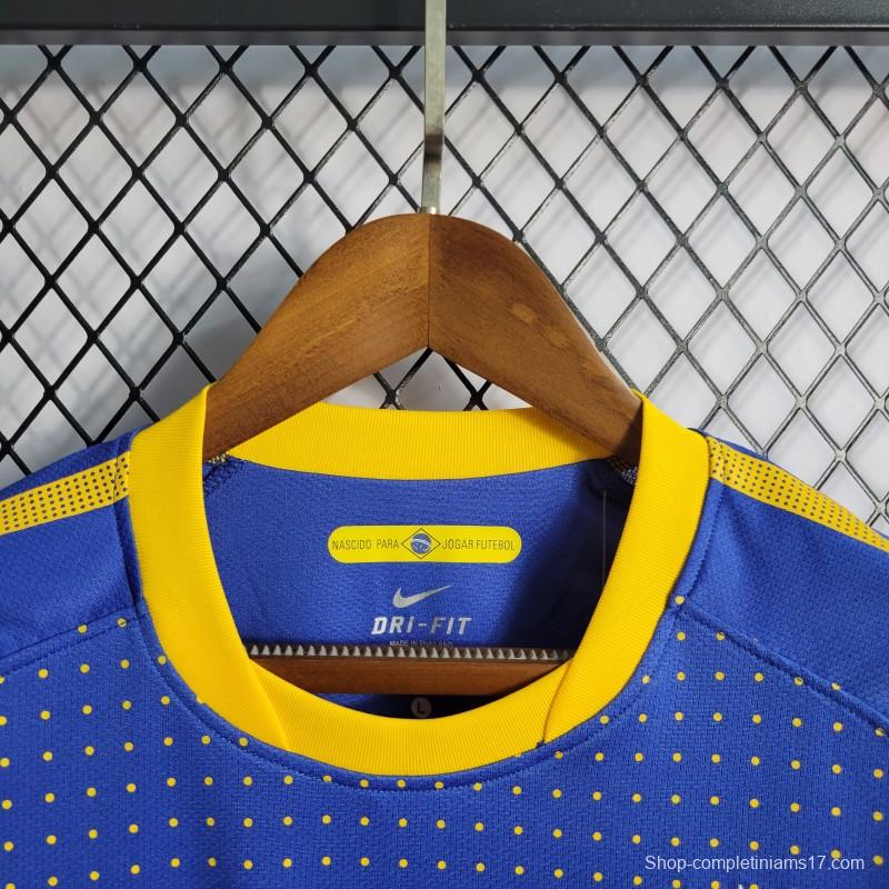 Retro 2010 Brazil Away Blue Jersey