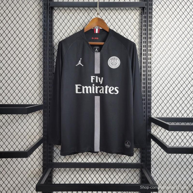 Retro Long Sleeve 18-19 PSG Black Champions League Jersey