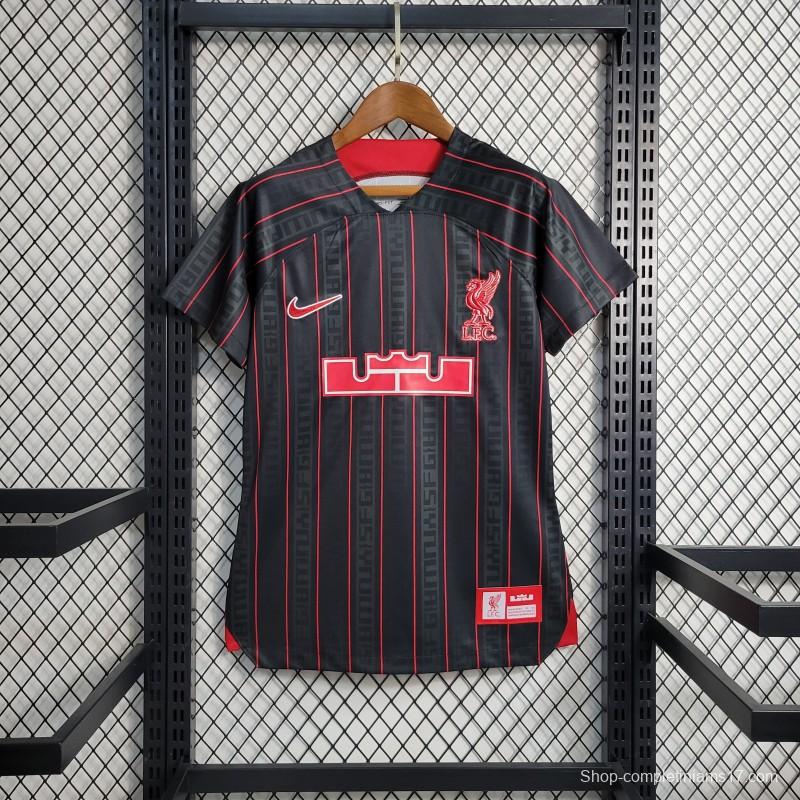 23/24 Liverpool x Lebron Women Black Jersey