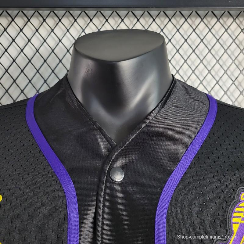 2023 NBA Lakers STATEMENT BASEBALL Black Jersey