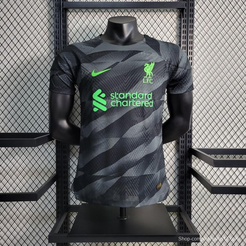 23-24 Player Liverpool Goalkeeper Black Jersey