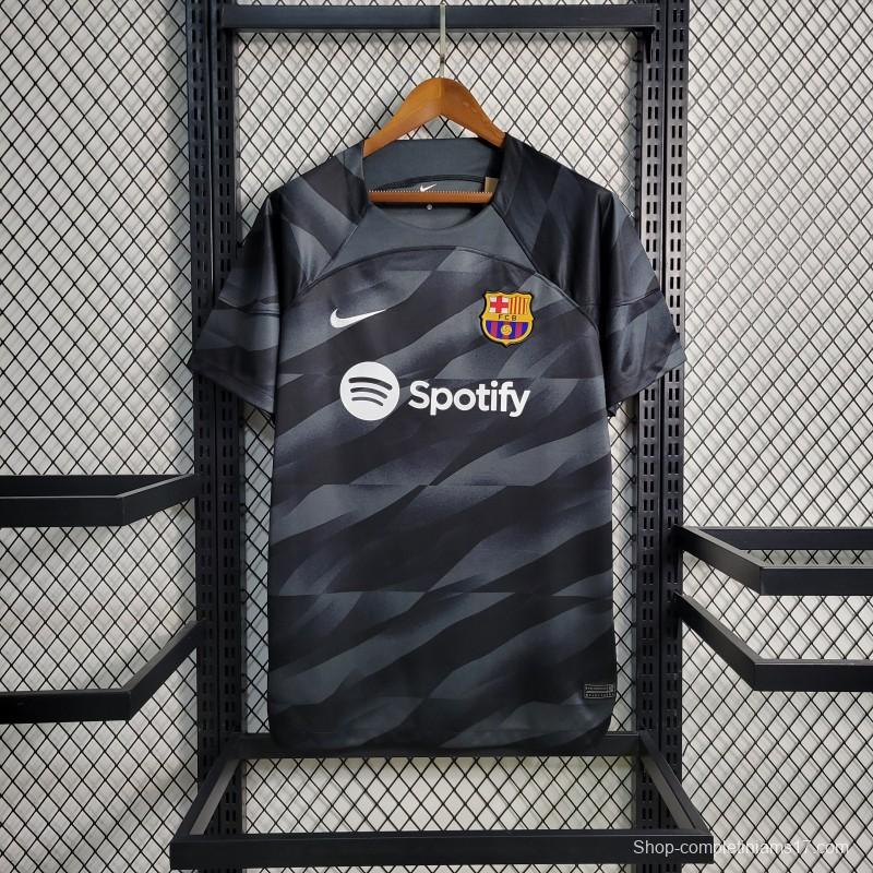 23-24 Barcelona Black Goalkeeper Jersey