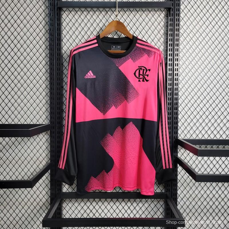 23-24 Flamengo Pink Long Sleeve Jersey