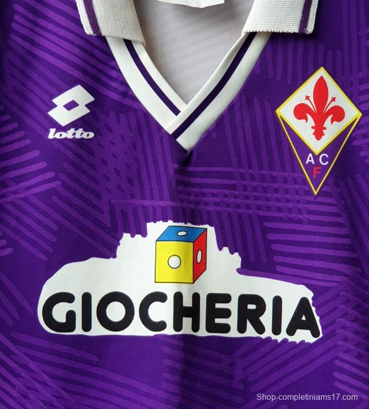 Retro 91/92 Fiorentina Home Jersey