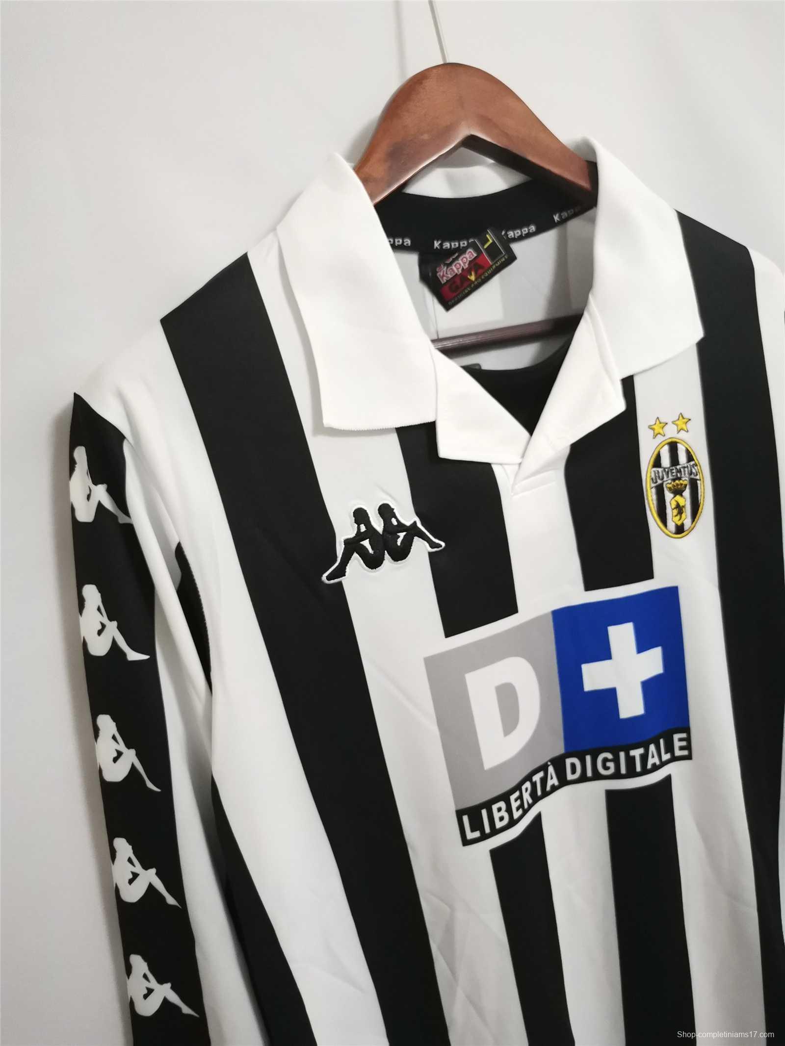 Retro 99/00 Juventus Home Long Sleeve Jersey