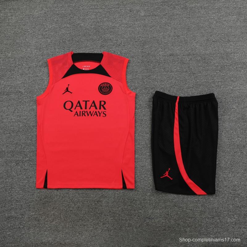 23-24 PSG Carmine Vest Jersey+Shorts