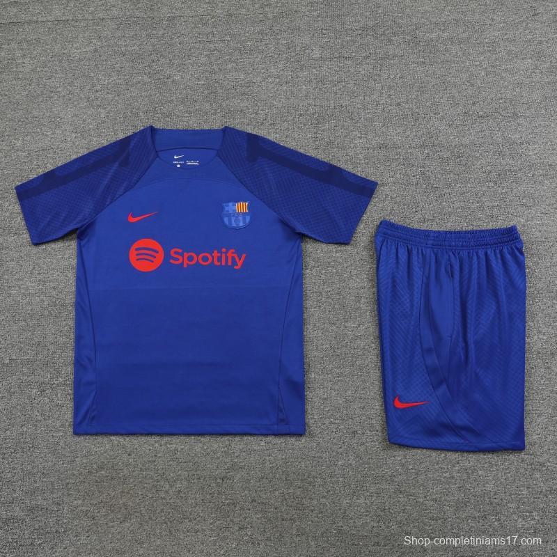 23-24 Barcelona Blue Short Sleeve+Shorts