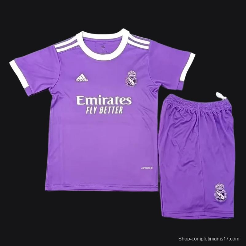 Retro Kids 16/17 Real Madrid Away Purple Jersey