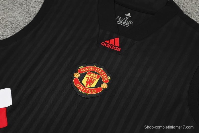 23-24 Manchester United Black Remake Icon Vest Jersey+Shorts