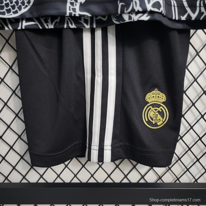 23-24 Kids Real Madrid Special Edition Black Dragon Jersey Size 16-28