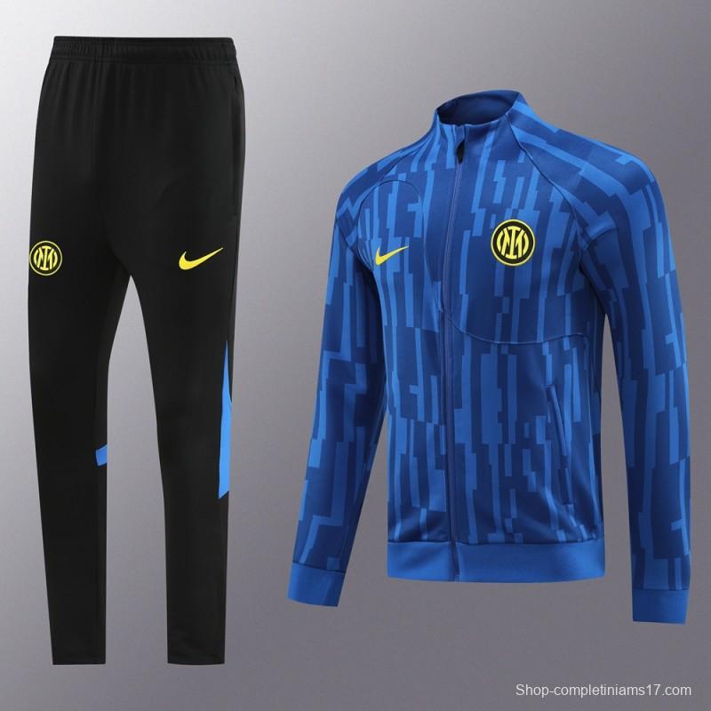 23/24 Inter Milan Blue Full Zipper Jacket+Pants