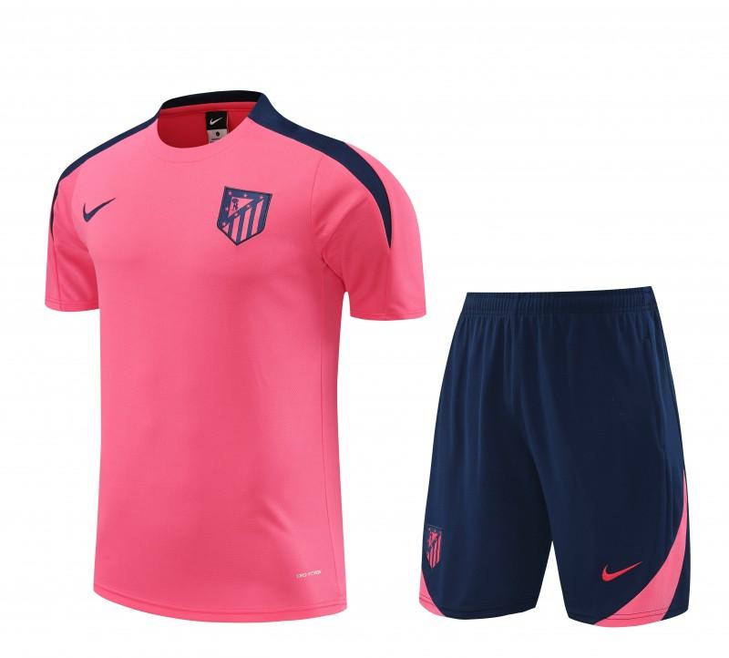 23/24 Atletico Madrid Pink Cotton Short Sleeve Jersey+Shorts