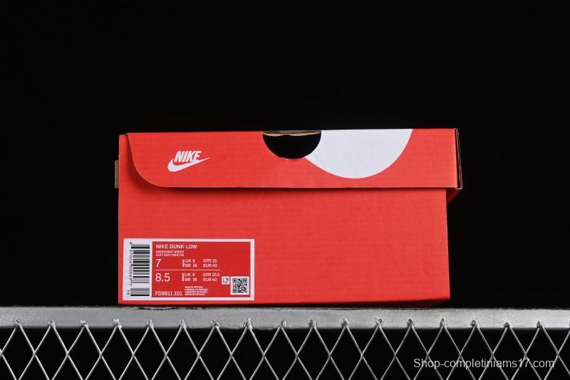 Nike SB Dunk Low White Green Skateboarding Shoes - FD9911-101