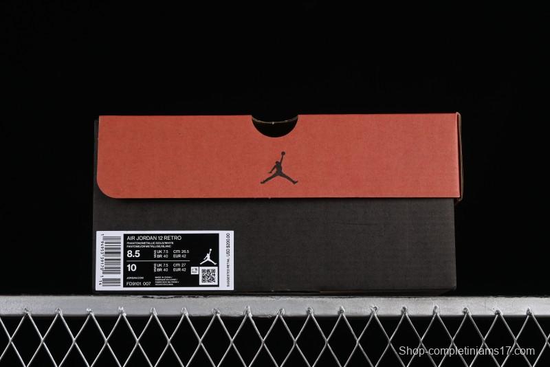 Nike Air Jordan 12 Retro Basketball Shoes with High-Quality Carbon Plate - FD9101-007