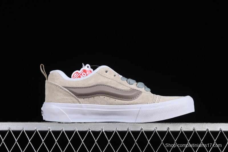 Vans Classics Knu Skool Cream Coffee Chunky Tongue Platform Sneakers - VN0009QCJD8