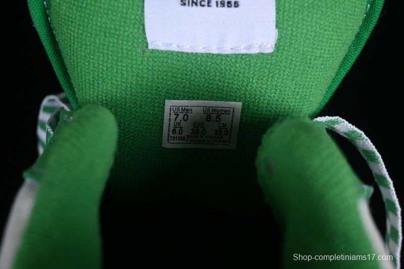 Vans Classics Knu Skool White Green Chunky Tongue Retro Sneakers - VN0009QCV0N