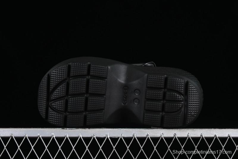 Crocs Classic Clog Retro Beach Sandals with Adjustable Heel Strap and Thick Sole - B.D4