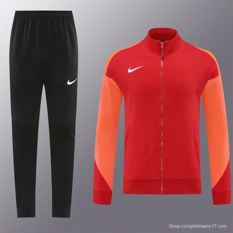 24/25 Nike Orange/Red Full Zipper Jacket +Long Pants