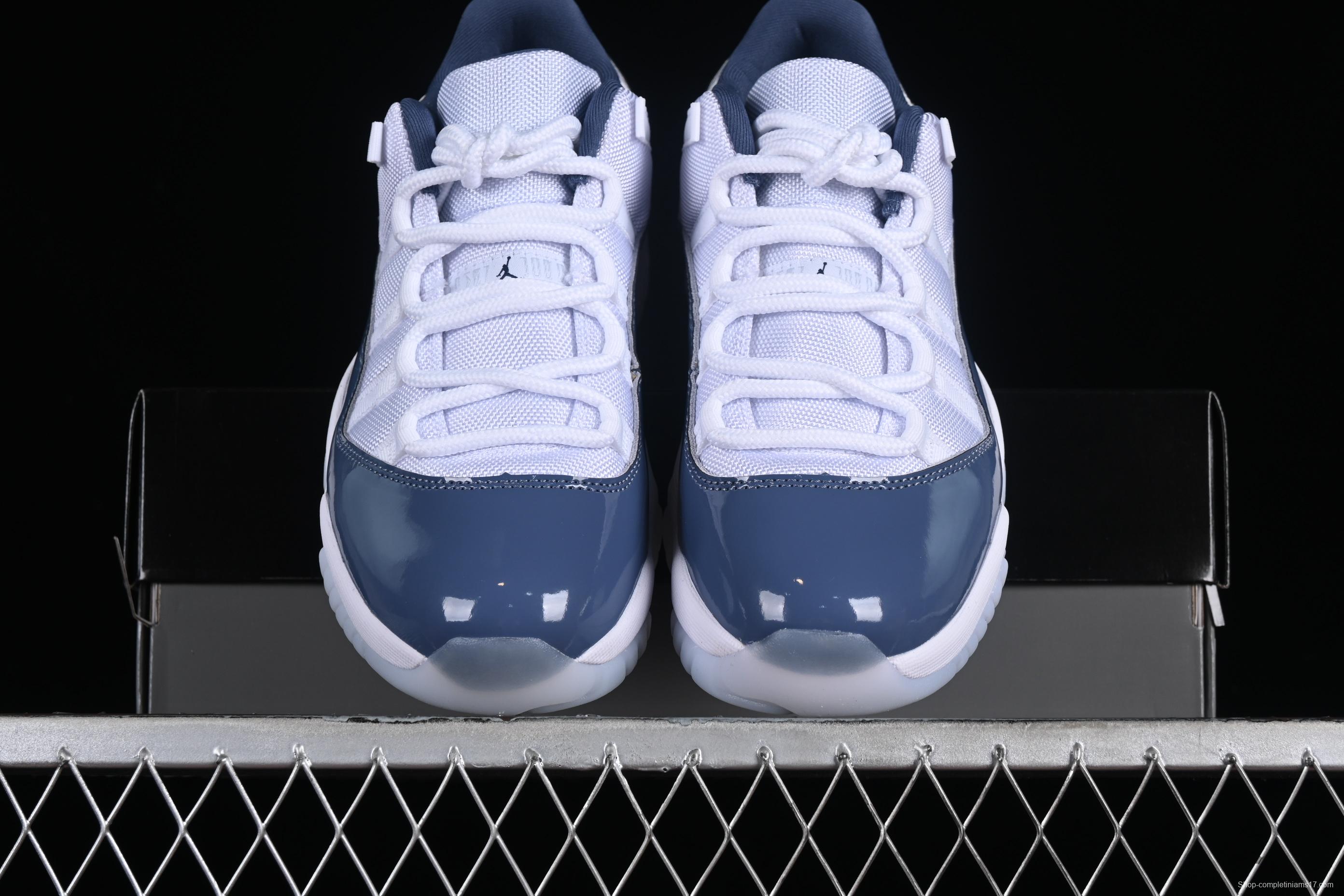 Nike Air Jordan 11 Low "Diffused Blue" Retro Basketball Shoes with Patent Leather Accents - FV5104-104