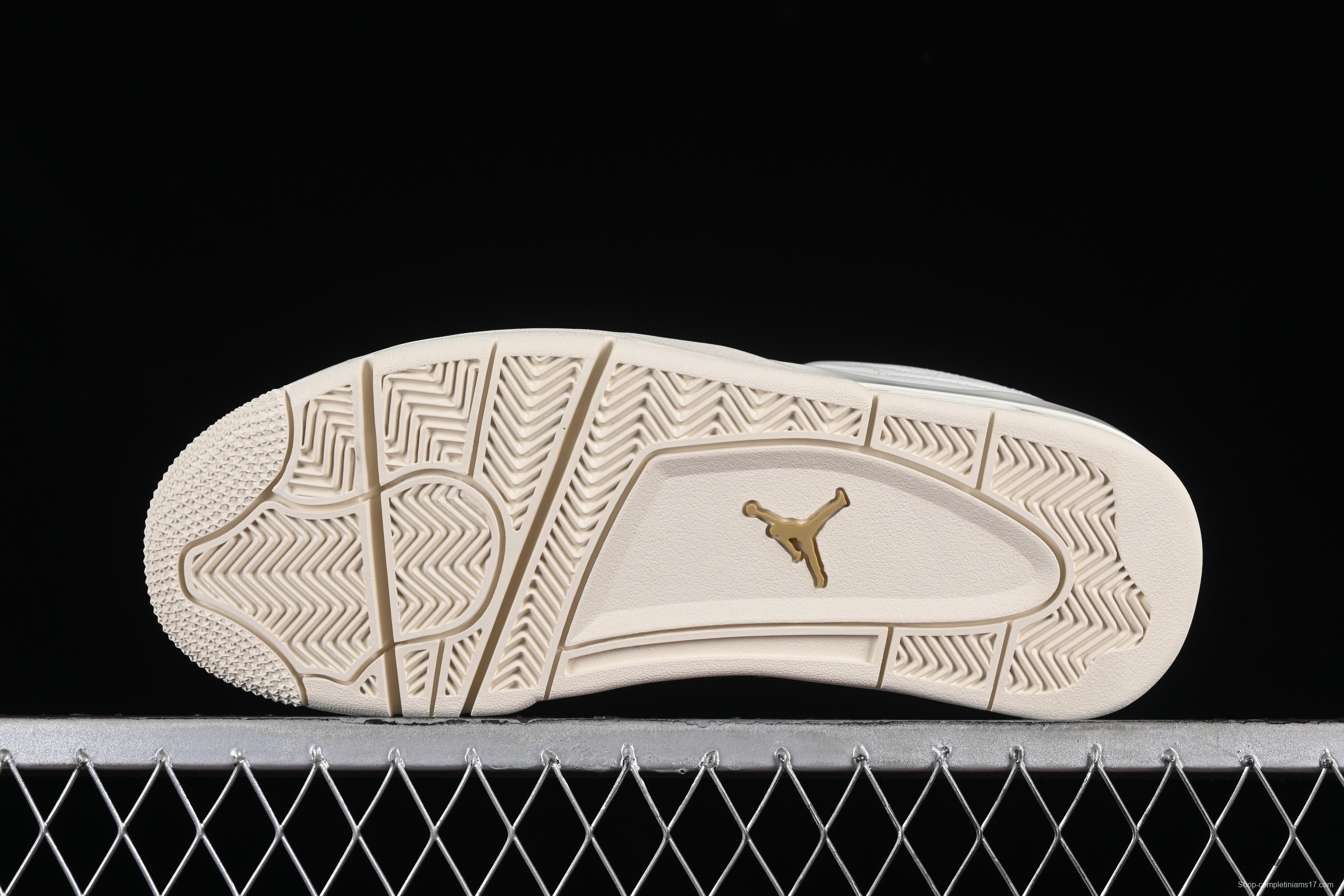 Nike Air Jordan 4 Retro Metallic Gold Basketball Shoes - AQ9129-170