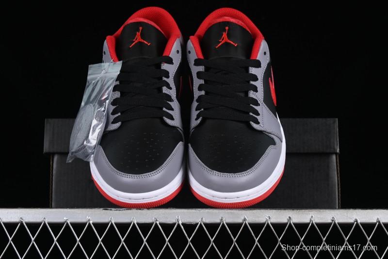 Nike Air Jordan 1 Low AJ1 Cement Grey Low-Top Casual Sneakers - 553558-060