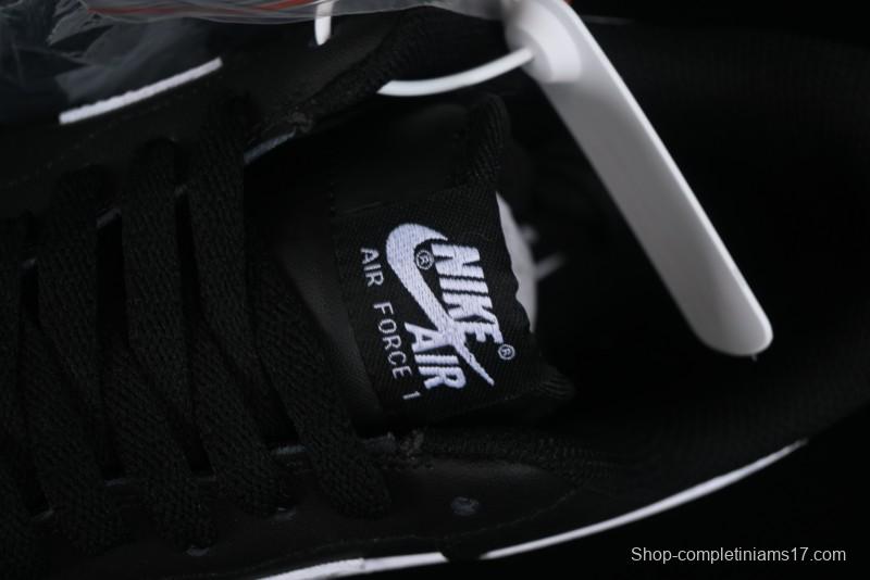 Nike Air Force 1 '07 Low Classic Black White Swoosh Casual Sneakers - FZ0627-010