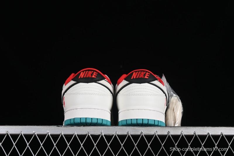 Nike SB Dunk Low LV Collaboration - Beige Violent Bear Anniversary High-End Custom Low-Top Casual Skate Shoes - SJ2068-240