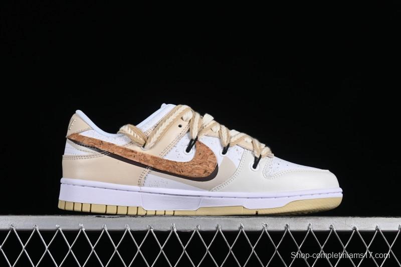 Nike Dunk Low Panda Prank Universe Exploration - Star Exploration Mocha SB Strap Low-top Casual Skate Shoes - DV0833-100