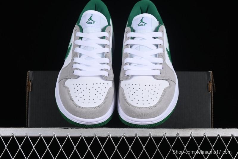 Nike Air Jordan 1 Low Golf Shoes Grey White Green - DD9315-112