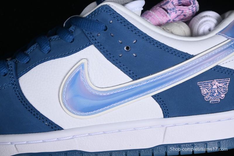 Nike Born x Raised x Nike SB Dunk Low Premium Skate Shoes with Special Foam Swoosh and Snowflake Perforations - FN7819-400