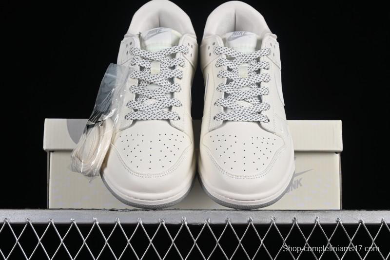 Nike SB Dunk Low LV Collaboration - Double Swoosh Beige Grey Anniversary High-End Custom Low-Top Casual Sneakers - FC2025-306