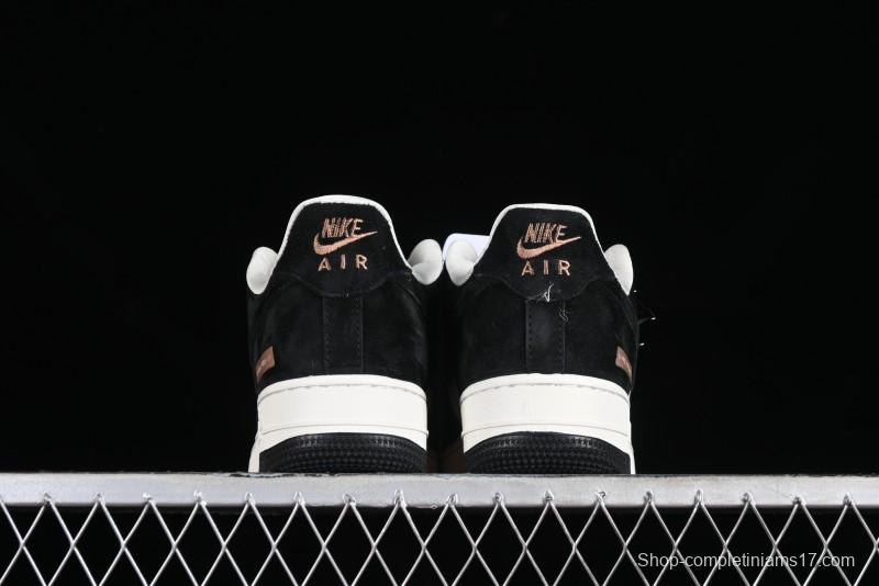 Nike Air Force 1 '07 Low LV Collaboration - Beige Black Pigskin Casual Sneakers - HD1968-010